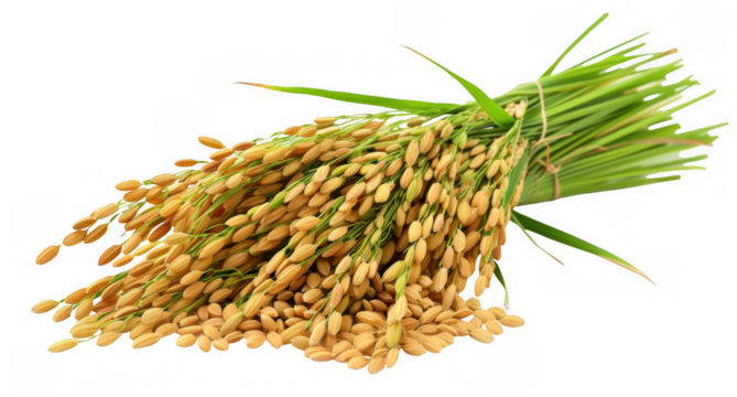 Rice Plants with Golden Grains