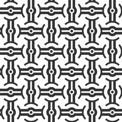 Seamless geometric pattern - monochrome print