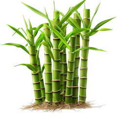 Obraz premium Cluster of Green Sugarcane Plants