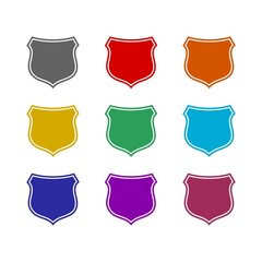 Shield  icon isolated on white background. Set icons colorful