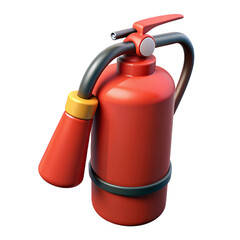 Obraz premium 3d fire extinguisher isolated on white background. Generative AI
