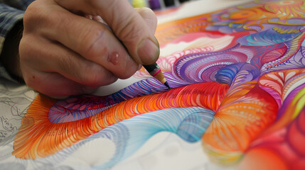 Beautiful stock image of coloring and painting as a hobby.