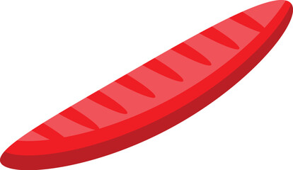 Classic grilled sausage, showing the characteristic stripes from cooking on a barbecue