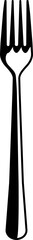 Fork icon. Kitchen tool. Silhouette style.
