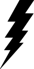 Lightning sign. Power sign. Silhouette style.