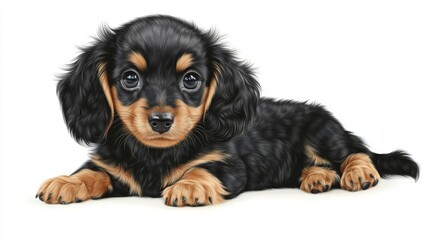 Fototapeta premium A Dachshund dog on a transparent background (png)