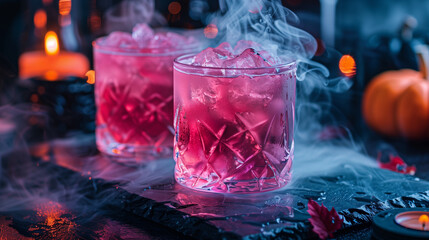 Pink cocktails for halloween