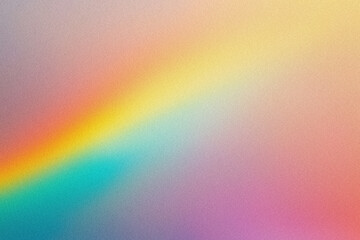 Rainbow colored gradient textured background, noise and grain effect