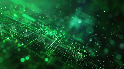 Naklejka premium Abstract Green Circuit Board Background