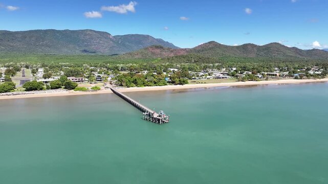 Aerial footage of Cardwell  Queensland  Australia