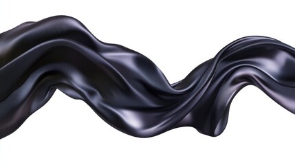 Obraz premium An abstract wave explosion with black liquid splashes on a transparent background