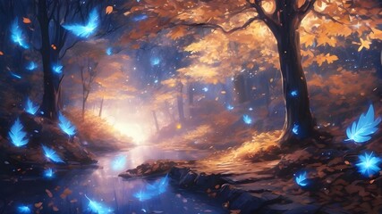 Fototapeta premium blue forest