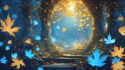 Fototapeta premium blue forest