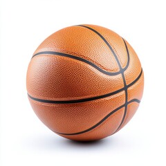 Obraz premium Isolated orange basketball ball on transparent background