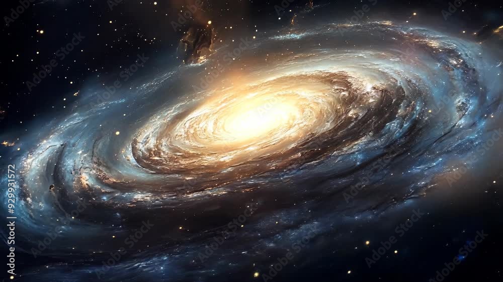 Wall mural swirling galaxy in deep space. cosmic phenomena. universe exploration and astronomy concept. travel 