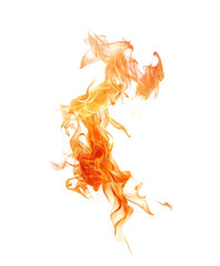 burning flame isolated on white or transparent png