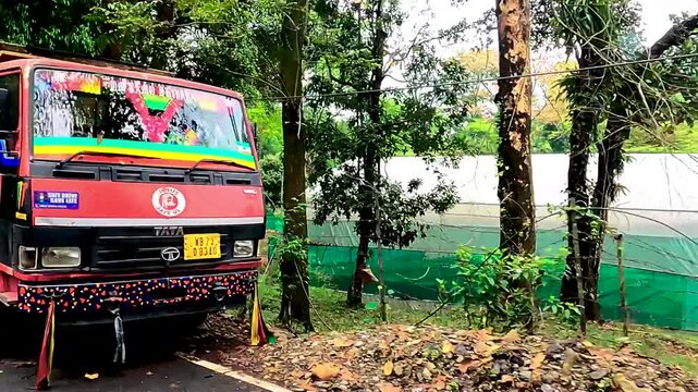 Scenic Mountain Road Towards Jhalong, Dooars, West Bengal