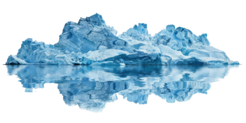 beautiful glacial landscape isolated on white or transparent png