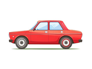 Fototapeta premium illustration of a car isolated on white or transparent png