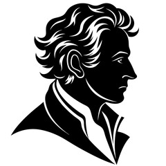 man hair  style black silhouette