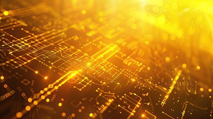 Obraz premium Abstract Digital Circuitry with Glowing Lights