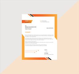 Corporate business letterhead templet layout