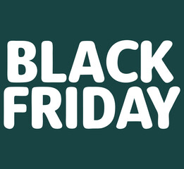 Black Friday Sale Web Banner with Hand Drawn Lettering
