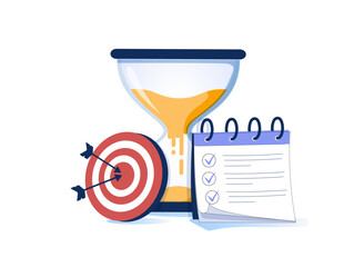 Developing self control system isolated flat vector illustration. Metaphor of target and goal achievement for productive
