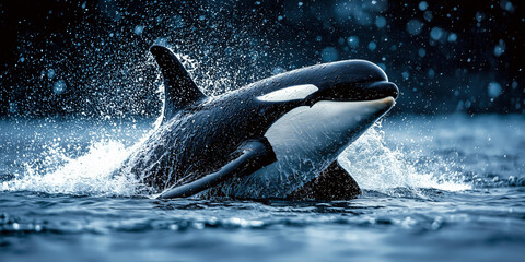 Fototapeta premium orca, jump