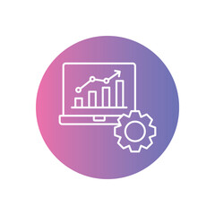 Data Analysis icon vector stock illustration