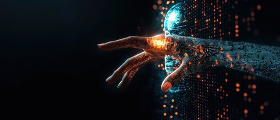 Digital Hand Reaching Out