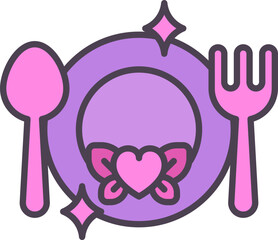 Wedding buffet icon