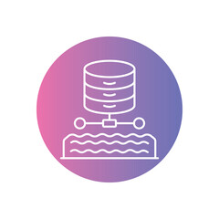 Data Lake icon vector stock illustration