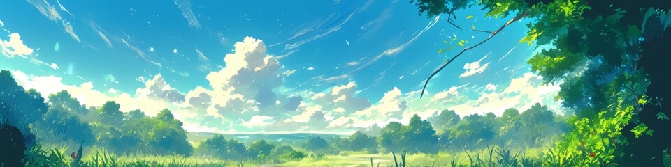 Fototapeta premium Futuristic Cyberpunk Cityscape: Neon-Lit Urban Wonderland for Digital Marketing and UI Design. Artistic Anime-Style Illustration Perfect for Web Banners, Greeting Cards, and 4K Wallpapers. AI-Generate