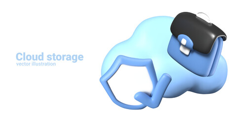 Cloud storage of information. Dedicated server for personal and work data