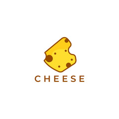 ILLUSTRATION CHEESE LOGO ICON GEOMETIRC TEMPLATE DESIGN VECTOR