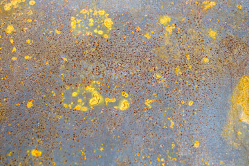 Detailed Texture of Rust Spots on Metal Surface
