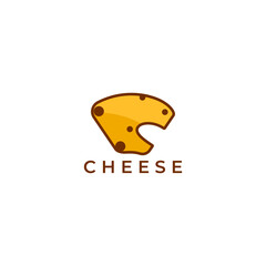 ILLUSTRATION CHEESE LOGO ICON GEOMETIRC TEMPLATE DESIGN VECTOR