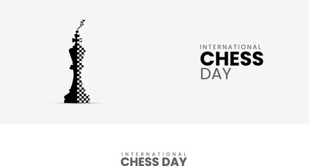 International Chess Day, Chess king with pawn, Chess tournament, creative Chess Day concept, vector illustration