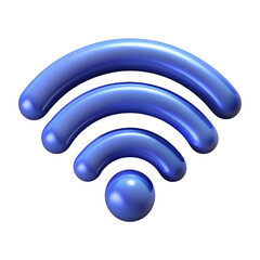 Wi Fi 3d cartoon style illustration