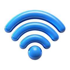 Wi Fi 3d cartoon style illustration