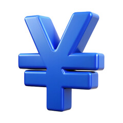 Fototapeta premium Yen Symbol 3d cartoon style illustration