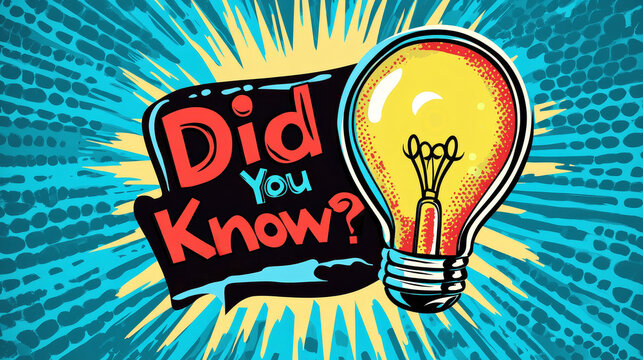 Creative did you know design with light bulb illustration