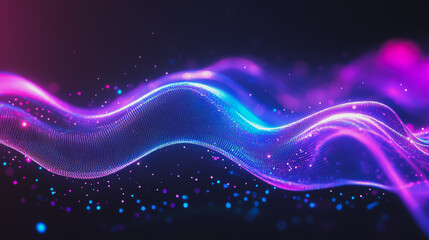 Fototapeta premium Abstract digital background electromagnetic wave background Innovation digital wave background information technology background The background is the background. gradient wave digital wave banner