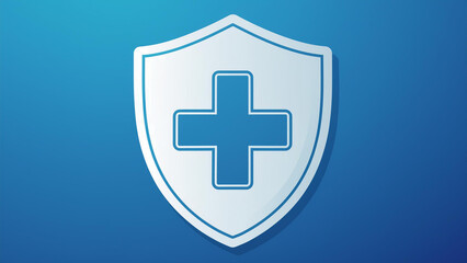 Fototapeta premium Medical shield with a cross