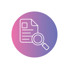 Data Audit icon vector stock illustration