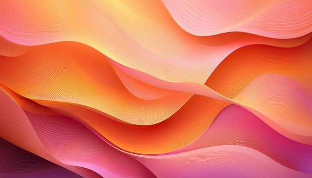 Pink and orange abstract background with soft lines