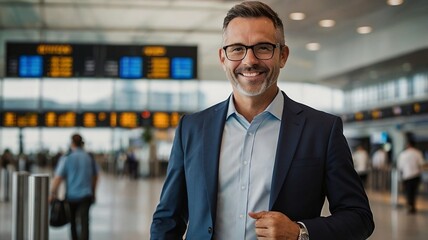 businessman at the airport 