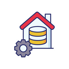 Data Warehouse icon vector stock illustration