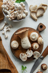 Assortment of various mushrooms